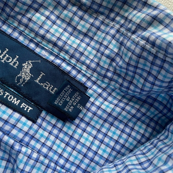 Ralph Lauren Custom Fit Plaid Long Sleeve Button‎ Down Shirt - Picture 5 of 8